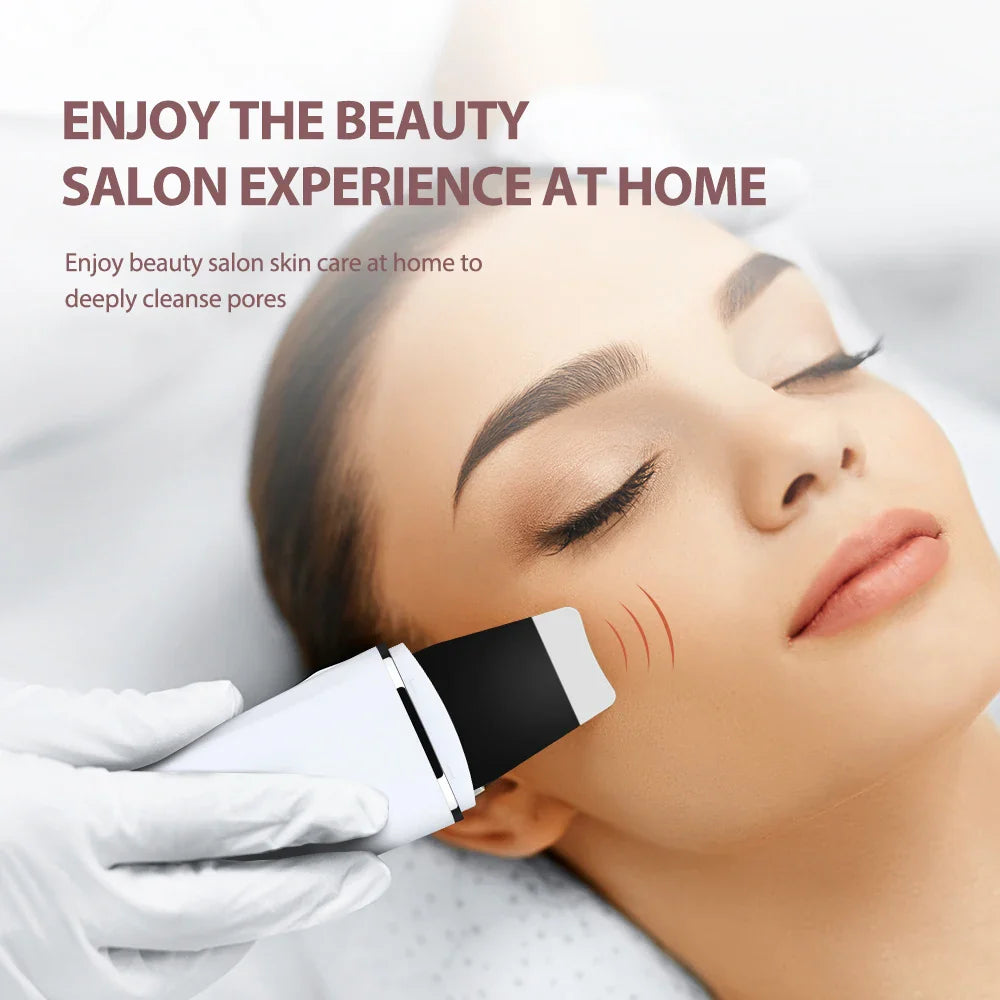 Ultrasonic Facial Skin Scrubber & EMS Cleanser — Deep Pore Blackhead Removal Face Tool