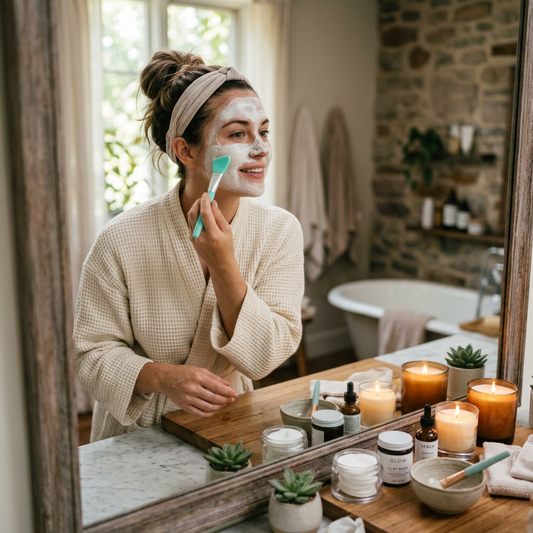 Silicone Face Mask Applicator Brush lifestyle