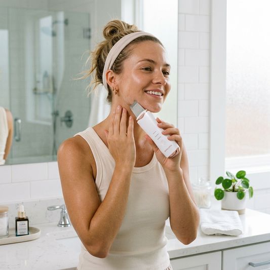 GlowBoost EMS Ultrasonic Facial Cleanser lifestyle